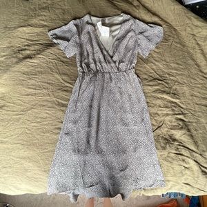 black and white dress